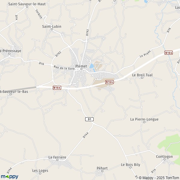 Carte Les Terres, 22210 Plémet