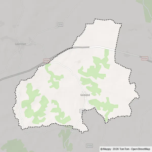 Plan Gomené : carte de Gomené (22230) et infos pratiques
