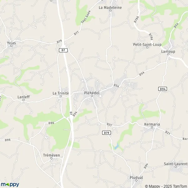 Plan Pléhédel carte de Pléhédel (22290) et infos pratiques