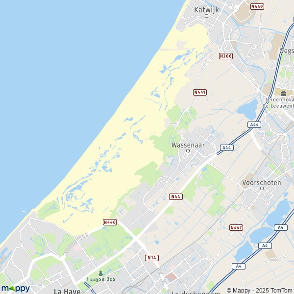 La carte pour la ville de Wassenaar 2235-2597