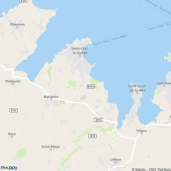 Plan SaintCastleGuildo carte de SaintCastleGuildo (22380) et infos pratiques