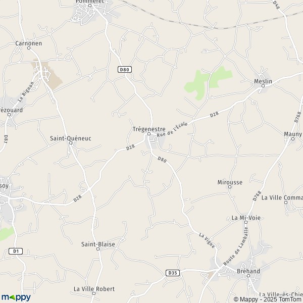 Carte Les Rues, 22400 Lamballe-Armor