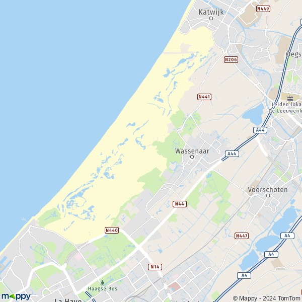 La carte pour la ville de Wassenaar 2241-2245