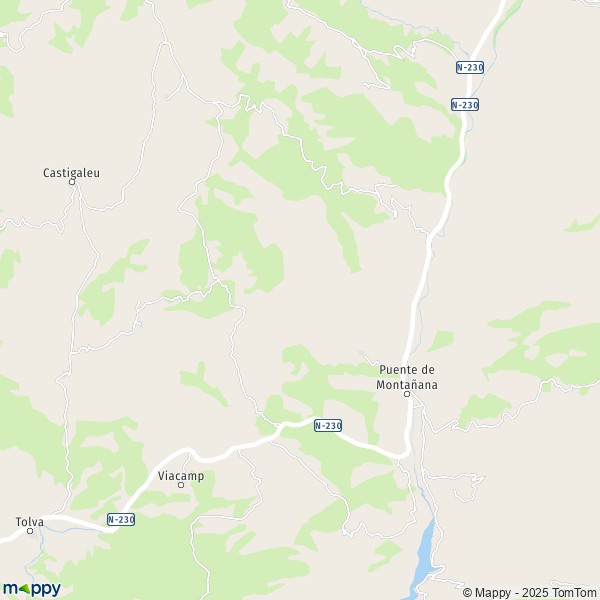 La carte pour la ville de 22584 Puente de Montañana