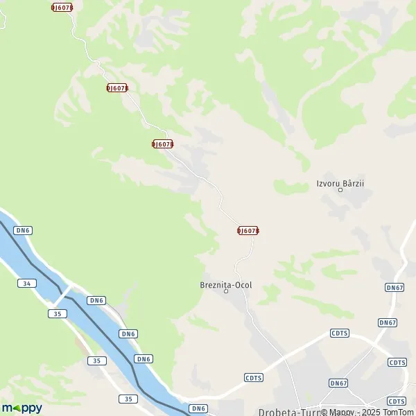 Plan BreznițaOcol carte de BreznițaOcol (227070) et infos pratiques