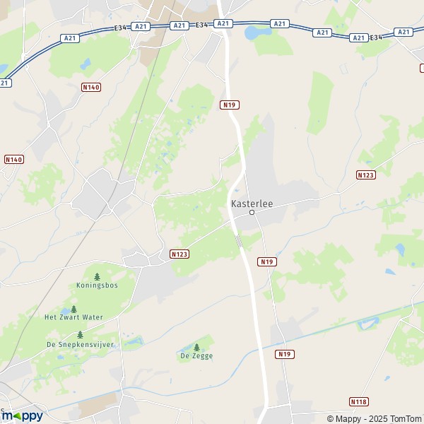 La carte pour la ville de 2275-2460 Kasterlee