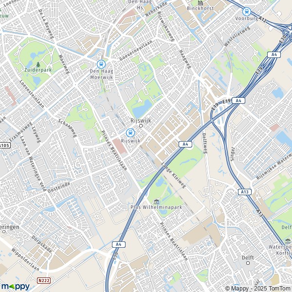 La carte pour la ville de Rijswijk 2281-2635