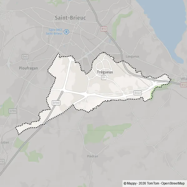Plan Trégueux : carte de Trégueux (22950) et infos pratiques