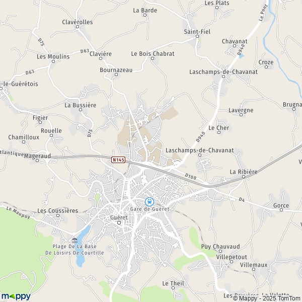 Carte Cher du Prat, 23000 Guéret