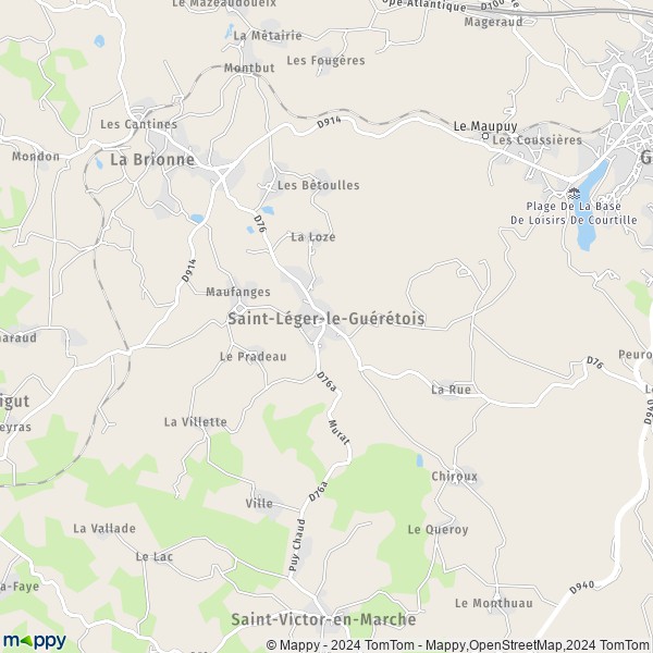 La carte pour la ville de Saint-Léger-le-Guérétois 23000