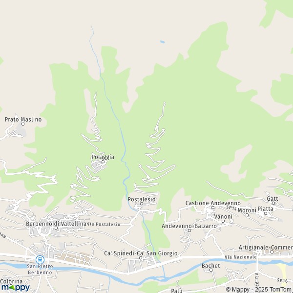 La carte pour la ville de Postalesio 23010