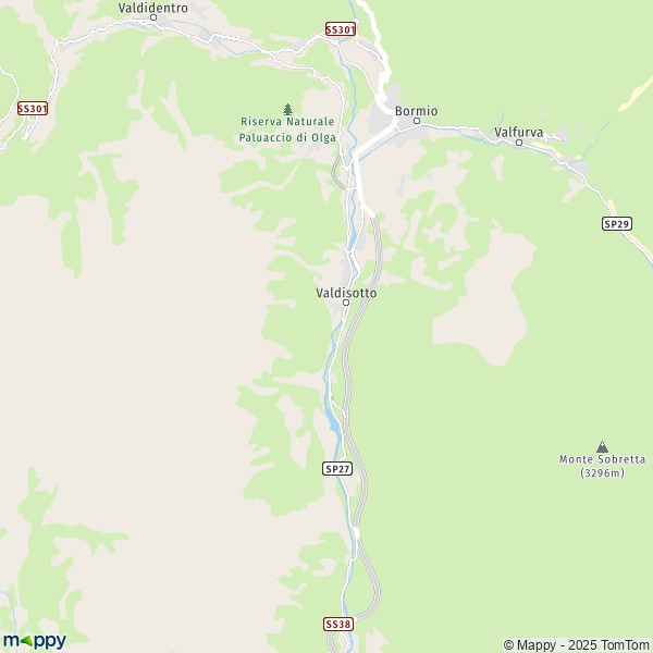 La carte pour la ville de Valdisotto 23030