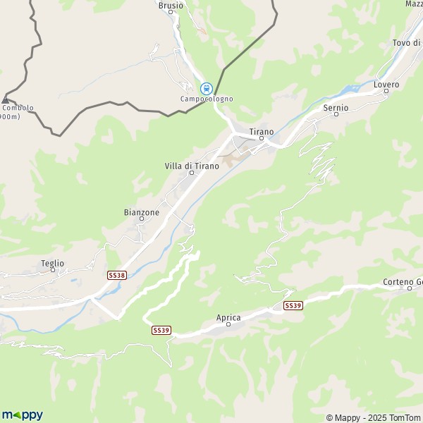 La carte pour la ville de Villa di Tirano 23030