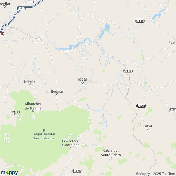La carte pour la ville de 23500 Jódar