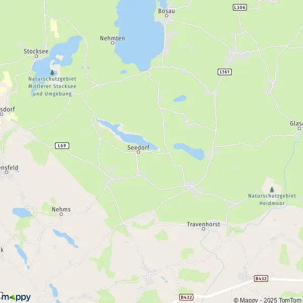 La carte pour la ville de 23823 Seedorf