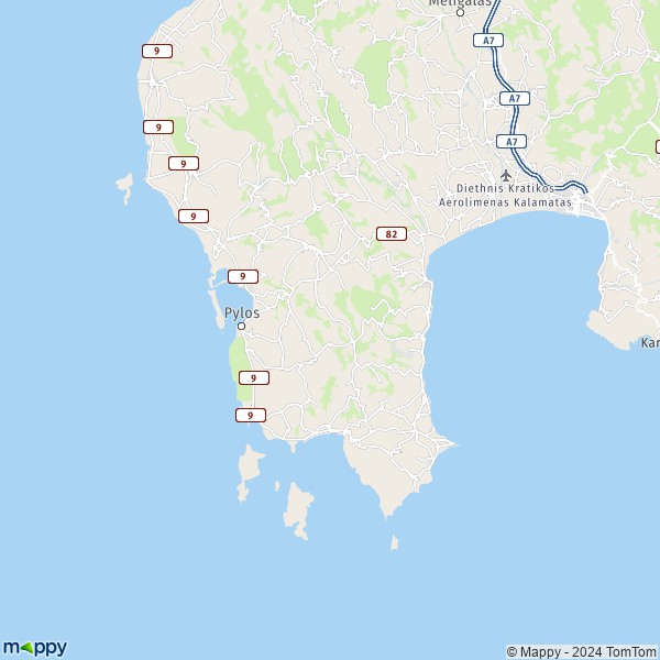 La carte pour la ville de Pyla, 240 01 Pylos-Nestoras