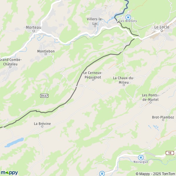 Plan Le CerneuxPéquignot carte de Le CerneuxPéquignot (2400) et