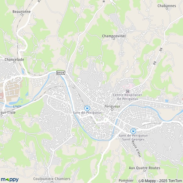 La carte pour la ville de Périgueux 24000