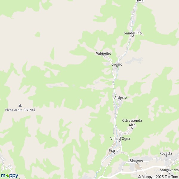 La carte pour la ville de Ardesio 24020