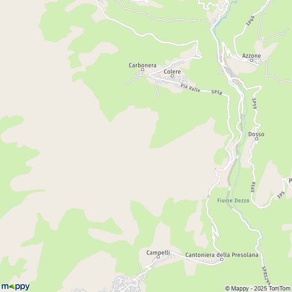La carte pour la ville de Colere 24020