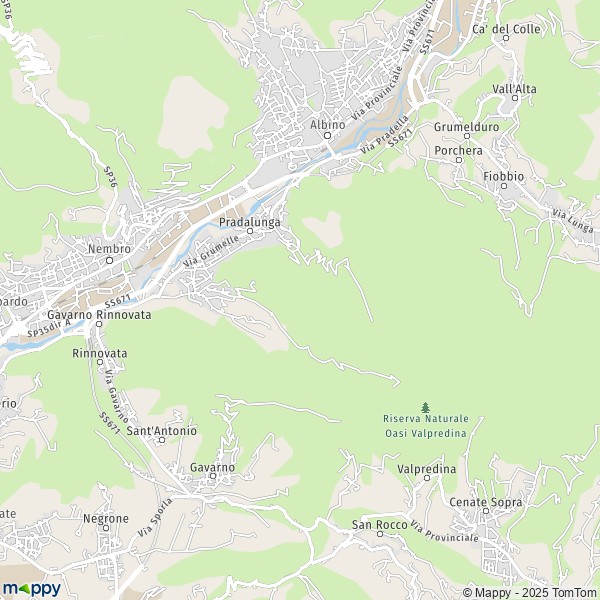 La carte pour la ville de Pradalunga 24020