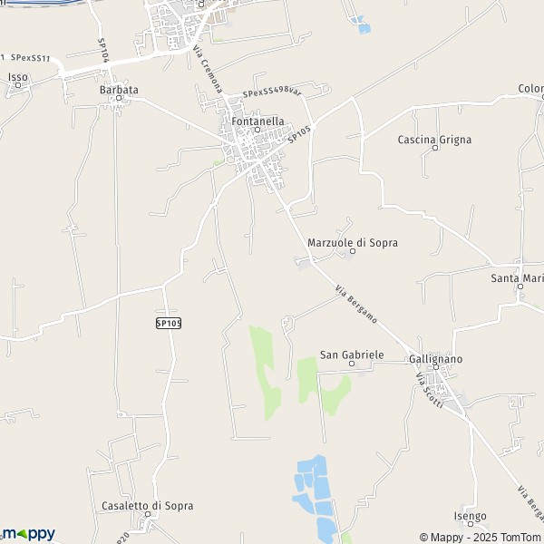 La carte pour la ville de Fontanella 24056