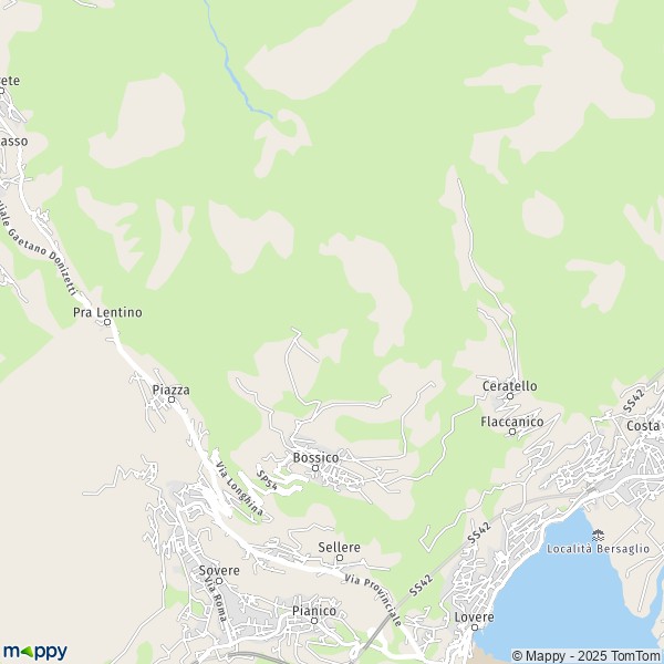 La carte pour la ville de Bossico 24060