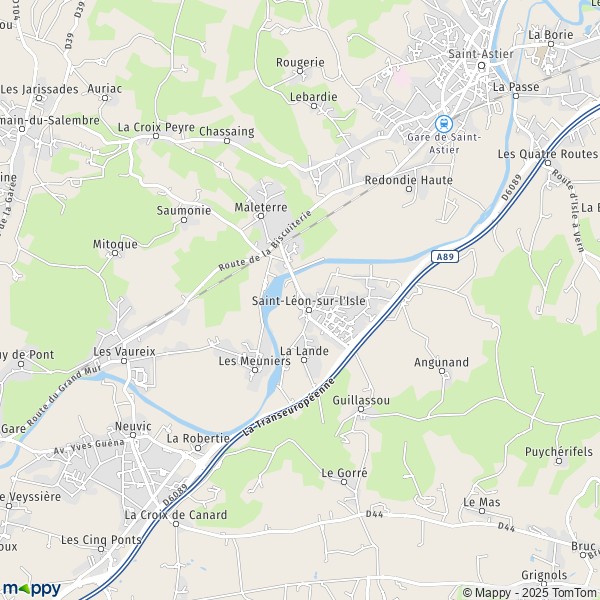 La carte pour la ville de Saint-Léon-sur-l'Isle 24110