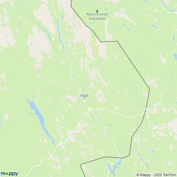 La carte pour la ville de Trysil 2420-2430