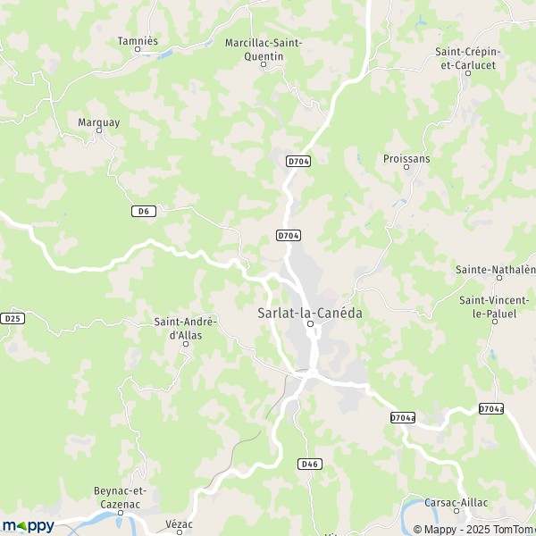 La carte pour la ville de Sarlat-la-Canéda 24200