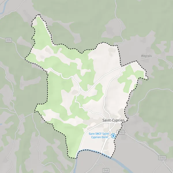 Plan SaintCyprien carte de SaintCyprien (24220) et infos pratiques