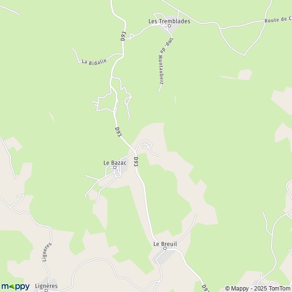 Carte Les Grellières, 24310 Paussac-et-Saint-Vivien
