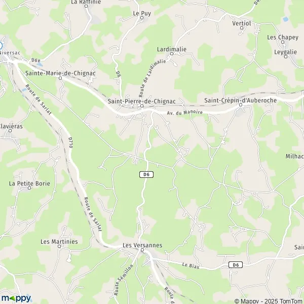 Plan Saint Pierre De Chignac Carte De Saint Pierre De Chignac 24330 Et Infos Pratiques