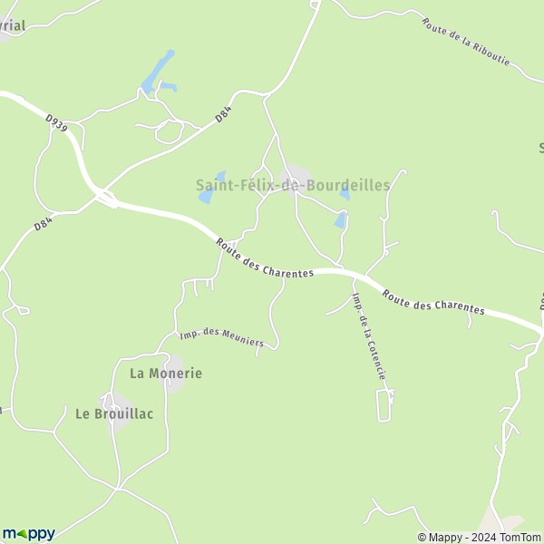 La carte pour la ville de Saint-Félix-de-Bourdeilles 24340