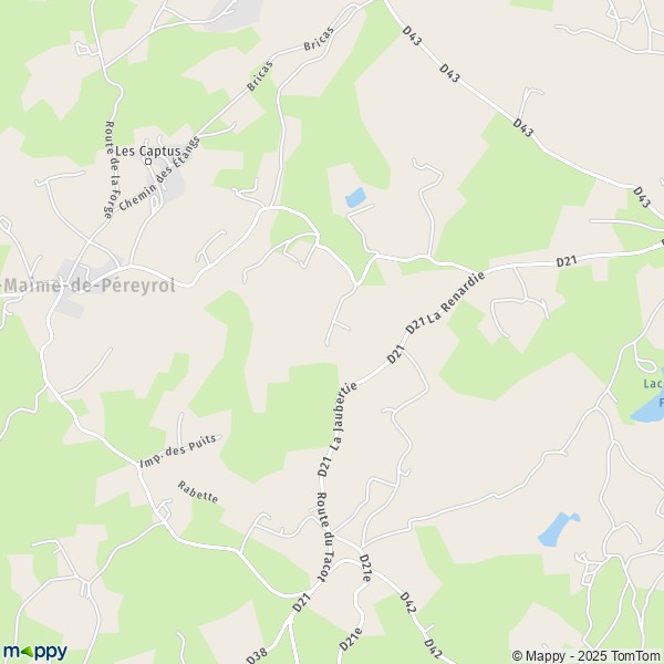Carte La Renardie, 24380 Saint-Maime-de-Péreyrol