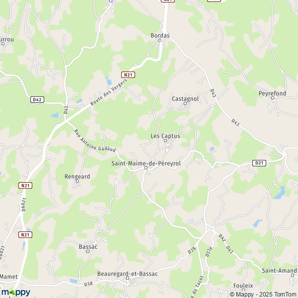 La carte pour la ville de Saint-Maime-de-Péreyrol 24380