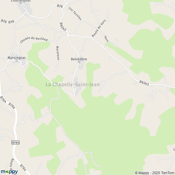 La carte pour la ville de La Chapelle-Saint-Jean 24390