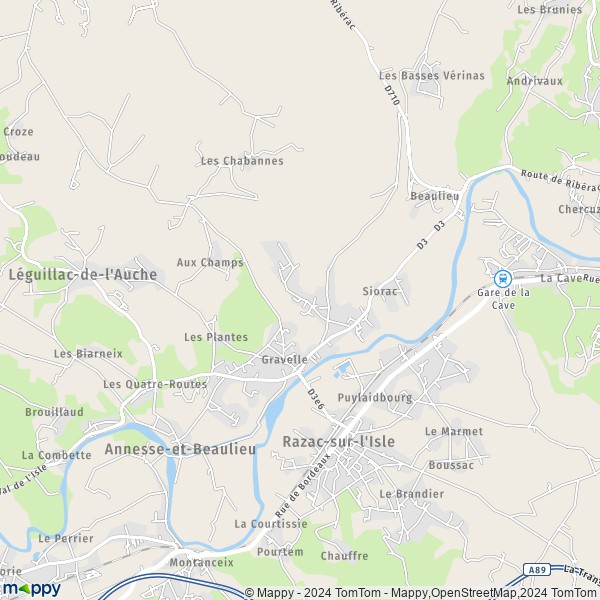 La carte pour la ville de Annesse-et-Beaulieu 24430