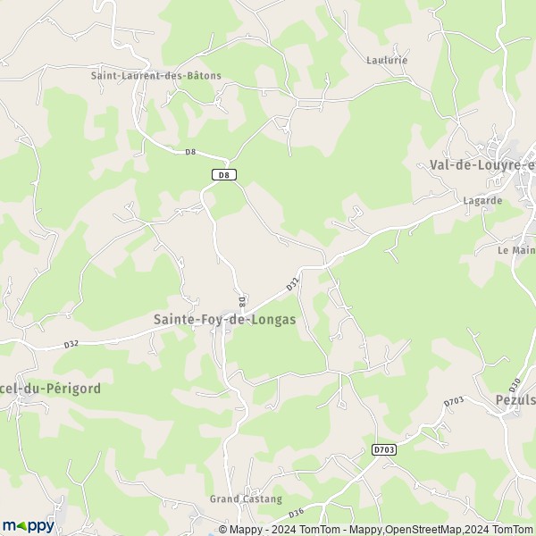 La carte pour la ville de Sainte-Foy-de-Longas 24510