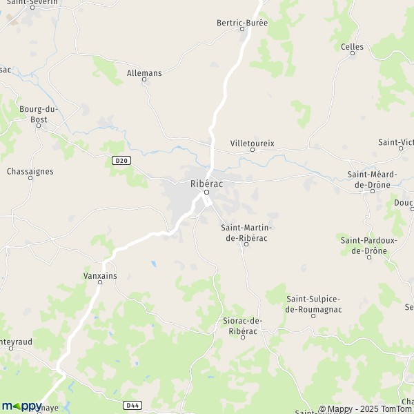 Plan Ribérac : carte de Ribérac (24600) et infos pratiques