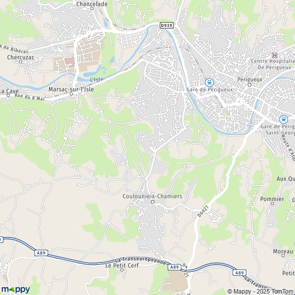 La carte pour la ville de Coulounieix-Chamiers 24660