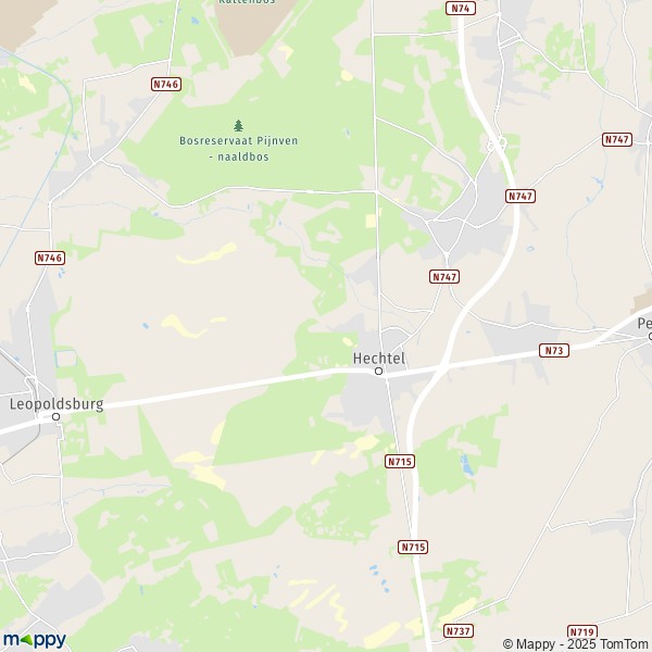 La carte pour la ville de 2490-3940 Hechtel-Eksel