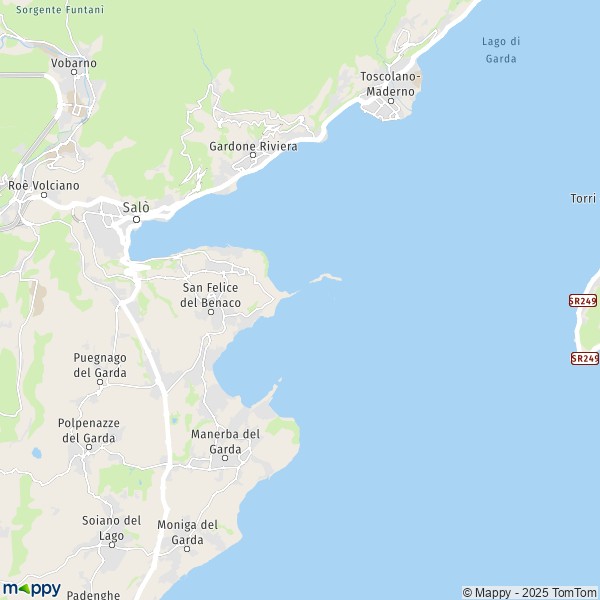 La carte pour la ville de San Felice del Benaco 25010