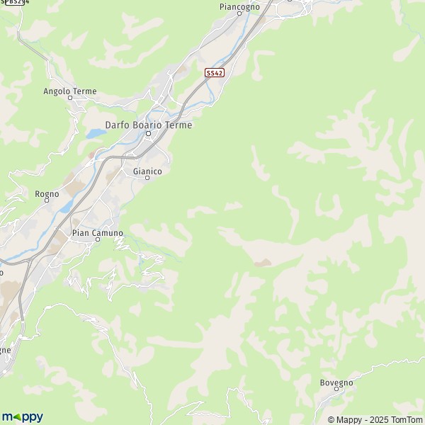 La carte pour la ville de Gianico 25040