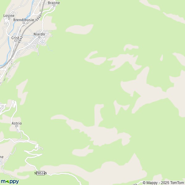 La carte pour la ville de Niardo 25050