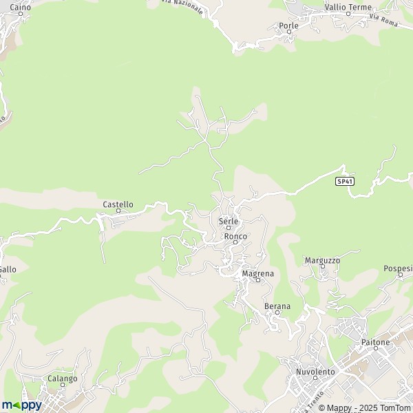 La carte pour la ville de Serle 25080