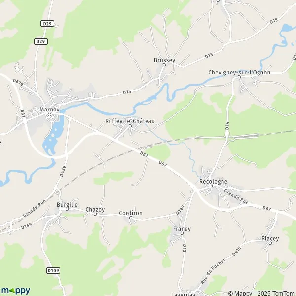 Plan RuffeyleChâteau carte de RuffeyleChâteau (25170) et infos