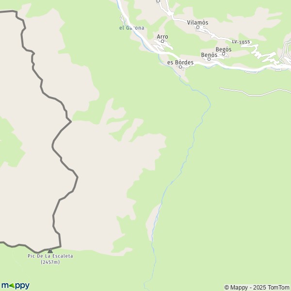 La carte pour la ville de 25551 es Bòrdes