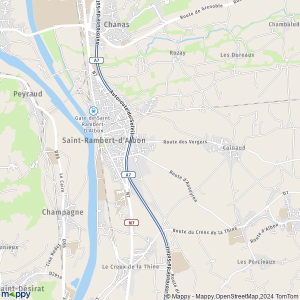 La carte pour la ville de Saint-Rambert-d'Albon 26140