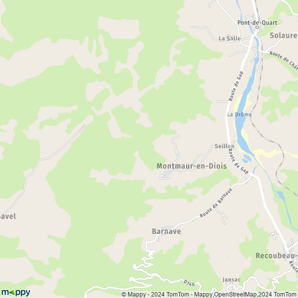 La carte pour la ville de Montmaur-en-Diois 26150